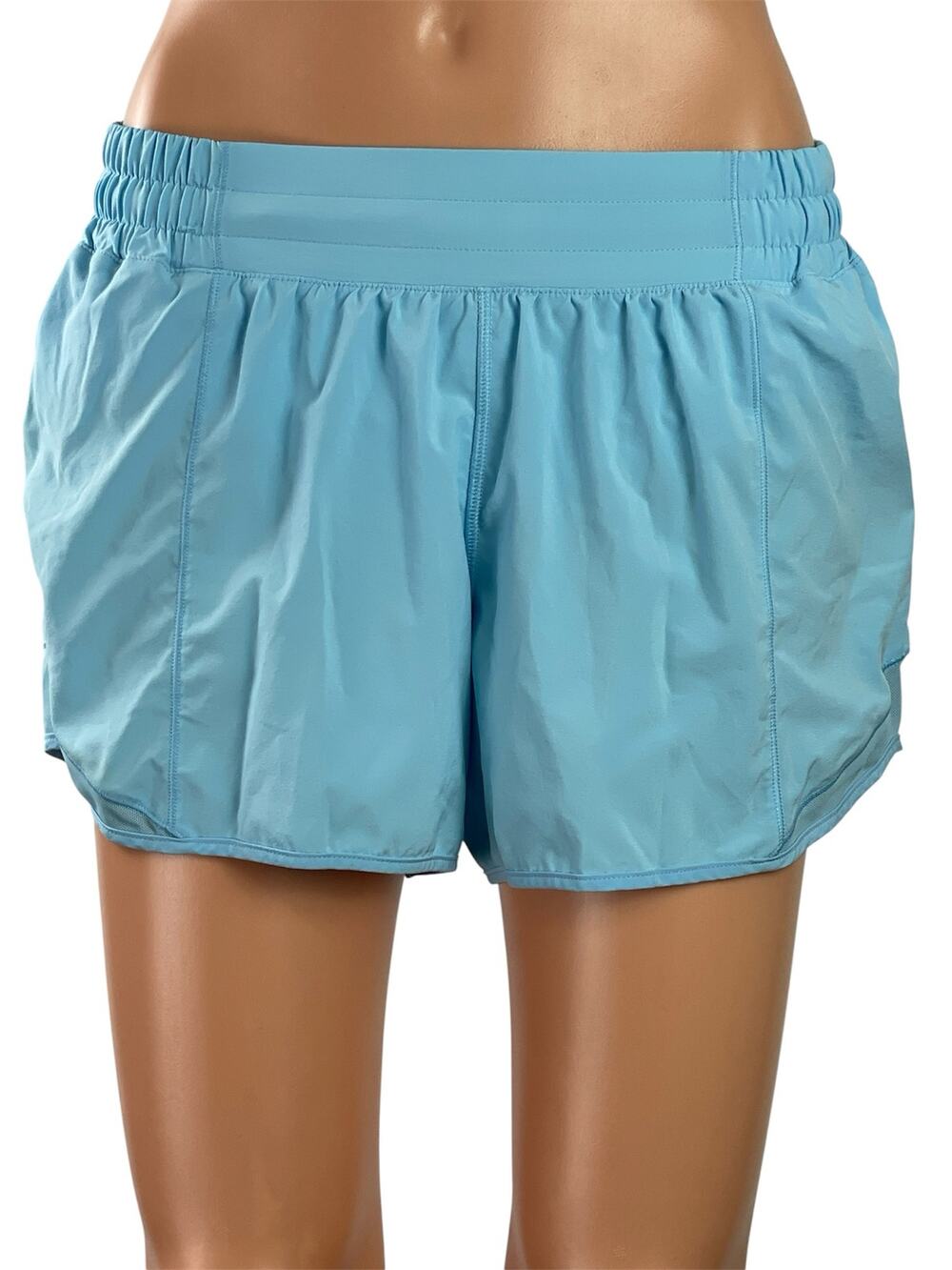 Lululemon Hotty Hot II Women's Blue Gym Workout Athletic Running Shorts Size 10